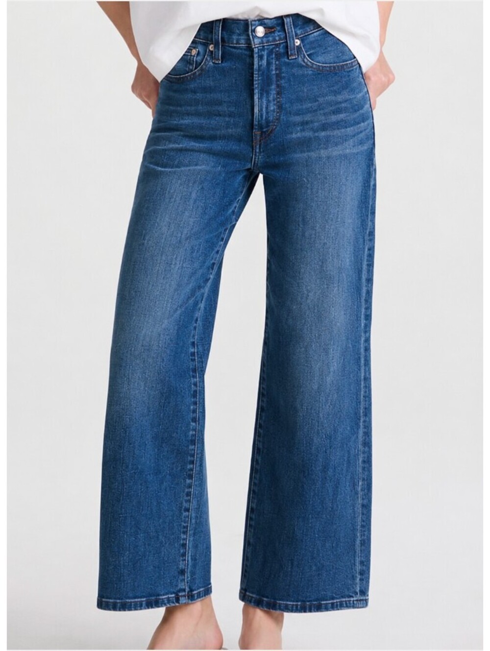 Madewell The Wide-Leg Crop Jeans High Rise Size 27